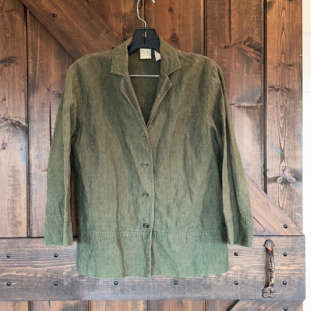 EMMA JAMES LINEN SIZE 8 BLAZER SHIRT Shacket A38